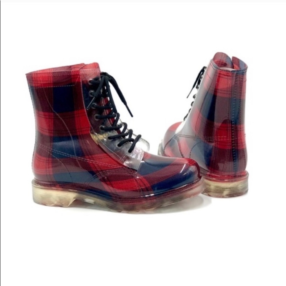 Womens or kids Plaided Rainboots! Oh so cute 😍